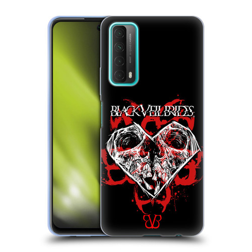 Black Veil Brides Band Art Skull Heart Soft Gel Case for Huawei P Smart (2021)