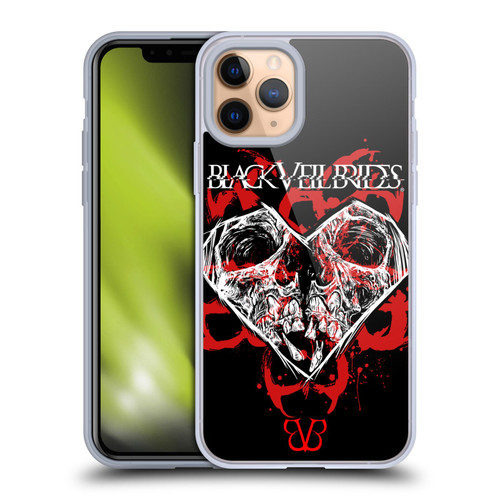 Black Veil Brides Band Art Skull Heart Soft Gel Case for Apple iPhone 11 Pro