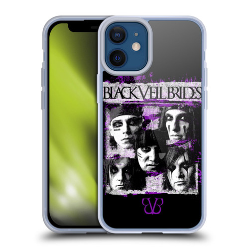 Black Veil Brides Band Art Grunge Faces Soft Gel Case for Apple iPhone 12 Mini