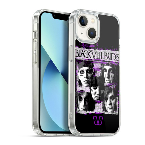 Black Veil Brides Band Art Grunge Faces Soft Gel Case for Apple iPhone 13