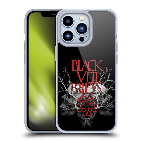 Black Veil Brides Band Art Skull Branches Soft Gel Case for Apple iPhone 13 Pro