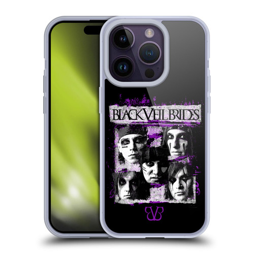 Black Veil Brides Band Art Grunge Faces Soft Gel Case for Apple iPhone 14 Pro