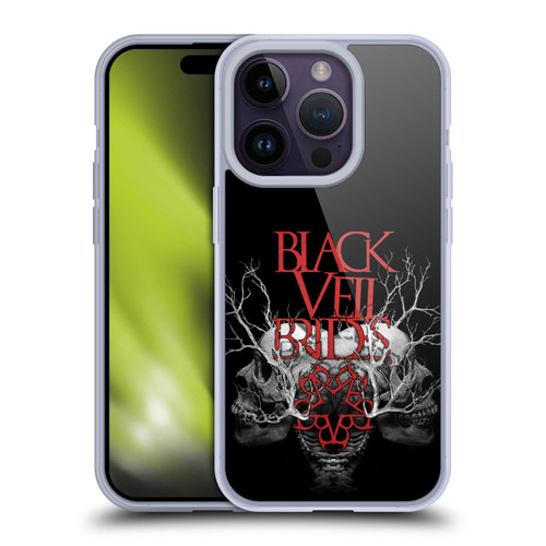 Black Veil Brides Band Art Skull Branches Soft Gel Case for Apple iPhone 14 Pro