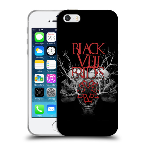 Black Veil Brides Band Art Skull Branches Soft Gel Case for Apple iPhone 5 / 5s / iPhone SE 2016