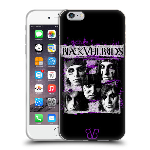 Black Veil Brides Band Art Grunge Faces Soft Gel Case for Apple iPhone 6 Plus / iPhone 6s Plus