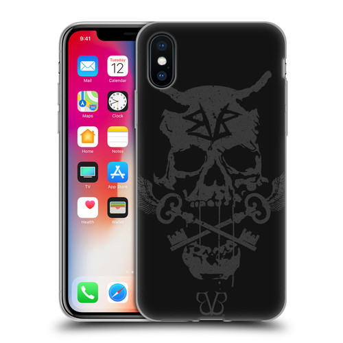 Black Veil Brides Band Art Skull Keys Soft Gel Case for Apple iPhone X / iPhone XS