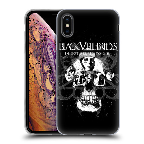 Black Veil Brides Band Art Skull Faces Soft Gel Case for Apple iPhone XS Max