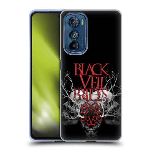 Black Veil Brides Band Art Skull Branches Soft Gel Case for Motorola Edge 30