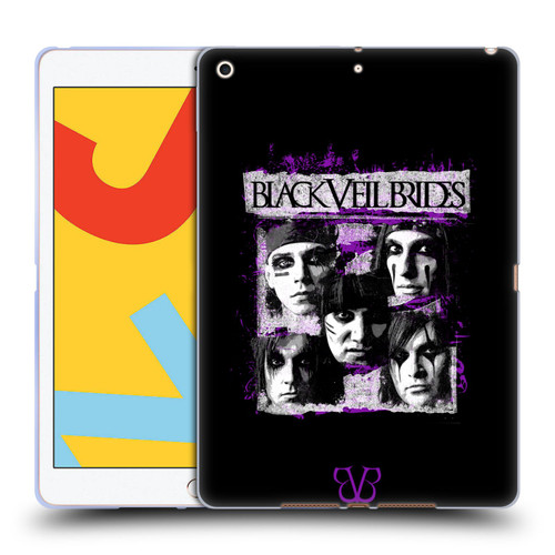 Black Veil Brides Band Art Grunge Faces Soft Gel Case for Apple iPad 10.2 2019/2020/2021
