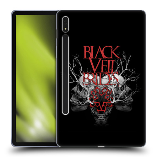Black Veil Brides Band Art Skull Branches Soft Gel Case for Samsung Galaxy Tab S8