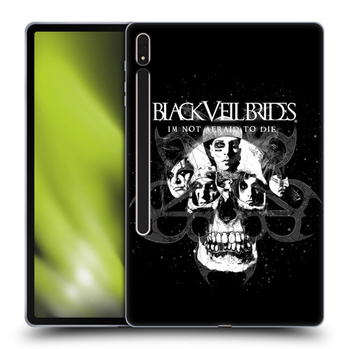Black Veil Brides Band Art Skull Faces Soft Gel Case for Samsung Galaxy Tab S8 Plus
