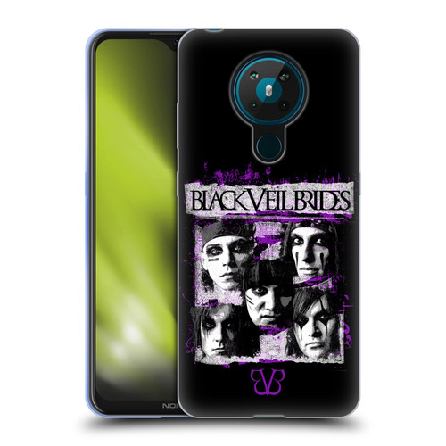 Black Veil Brides Band Art Grunge Faces Soft Gel Case for Nokia 5.3