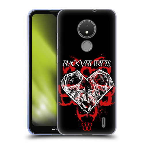 Black Veil Brides Band Art Skull Heart Soft Gel Case for Nokia C21