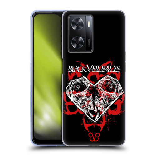 Black Veil Brides Band Art Skull Heart Soft Gel Case for OPPO A57s