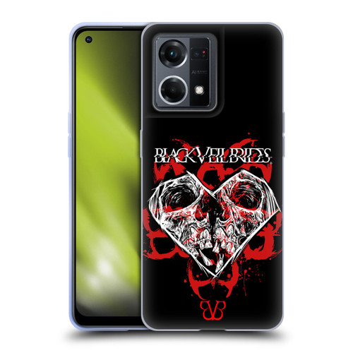 Black Veil Brides Band Art Skull Heart Soft Gel Case for OPPO Reno8 4G