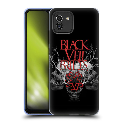 Black Veil Brides Band Art Skull Branches Soft Gel Case for Samsung Galaxy A03 (2021)