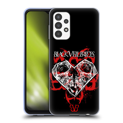 Black Veil Brides Band Art Skull Heart Soft Gel Case for Samsung Galaxy A13 (2022)