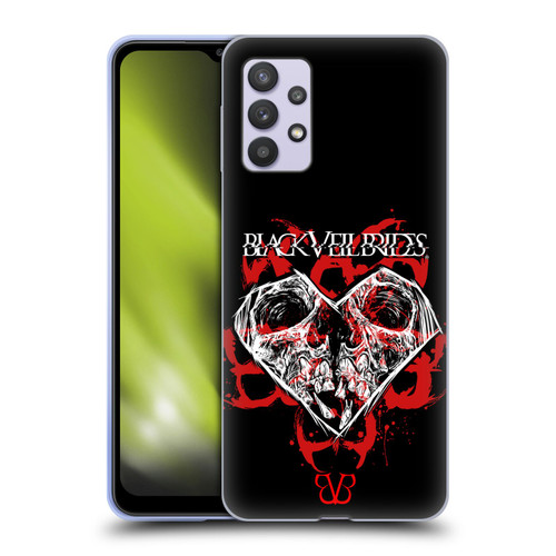 Black Veil Brides Band Art Skull Heart Soft Gel Case for Samsung Galaxy A32 5G / M32 5G (2021)