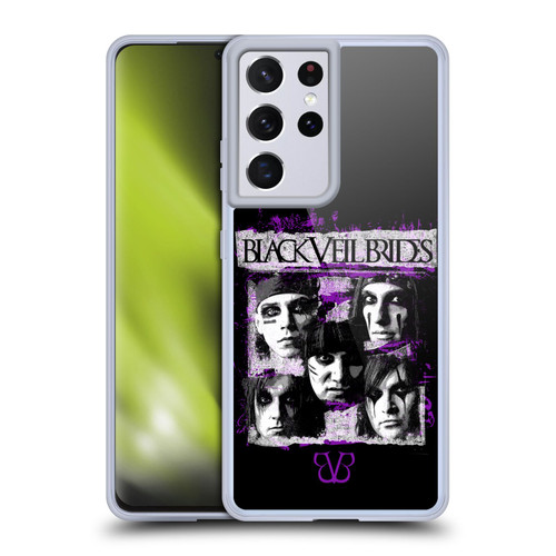 Black Veil Brides Band Art Grunge Faces Soft Gel Case for Samsung Galaxy S21 Ultra 5G