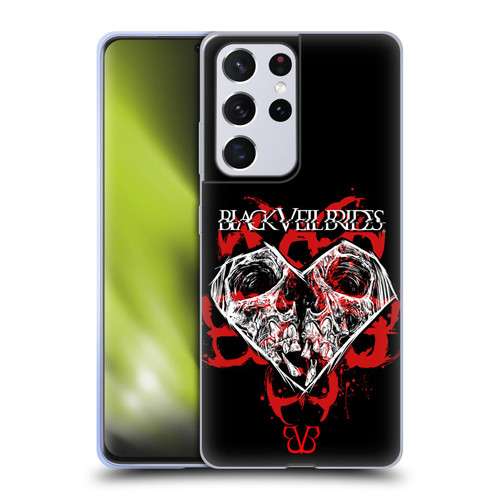Black Veil Brides Band Art Skull Heart Soft Gel Case for Samsung Galaxy S21 Ultra 5G