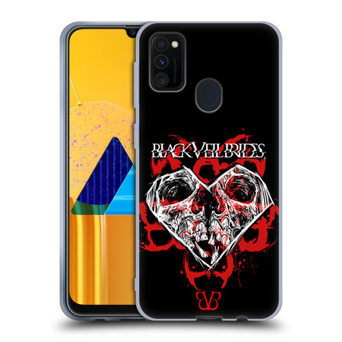 Black Veil Brides Band Art Skull Heart Soft Gel Case for Samsung Galaxy M30s (2019)/M21 (2020)
