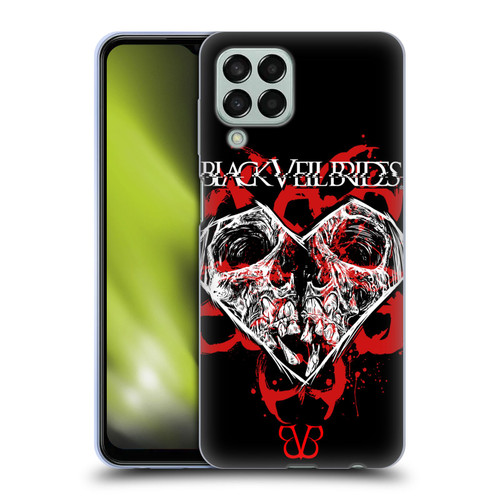 Black Veil Brides Band Art Skull Heart Soft Gel Case for Samsung Galaxy M33 (2022)