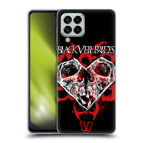 Black Veil Brides Band Art Skull Heart Soft Gel Case for Samsung Galaxy M53 (2022)