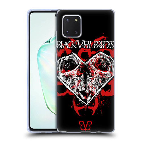 Black Veil Brides Band Art Skull Heart Soft Gel Case for Samsung Galaxy Note10 Lite