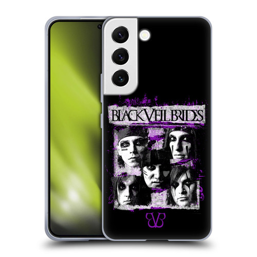 Black Veil Brides Band Art Grunge Faces Soft Gel Case for Samsung Galaxy S22 5G