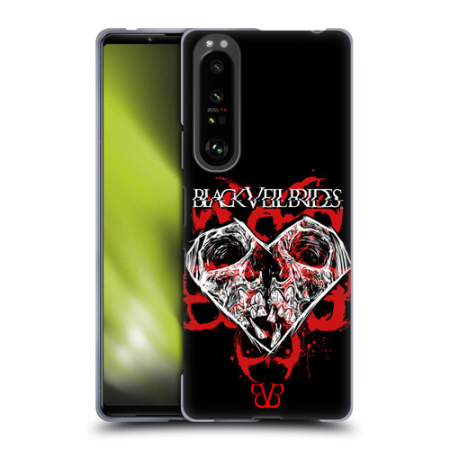 Black Veil Brides Band Art Skull Heart Soft Gel Case for Sony Xperia 1 III