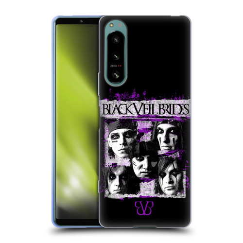 Black Veil Brides Band Art Grunge Faces Soft Gel Case for Sony Xperia 5 IV