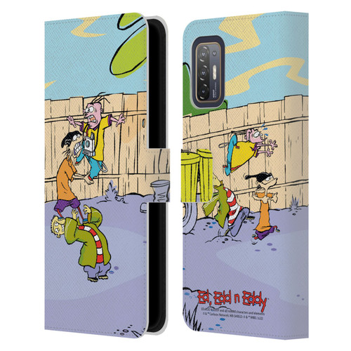 Ed, Edd, n Eddy Graphics Characters Leather Book Wallet Case Cover For HTC Desire 21 Pro 5G