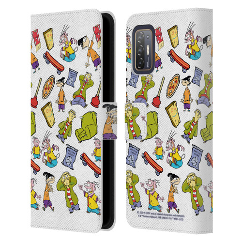 Ed, Edd, n Eddy Graphics Icons Leather Book Wallet Case Cover For HTC Desire 21 Pro 5G