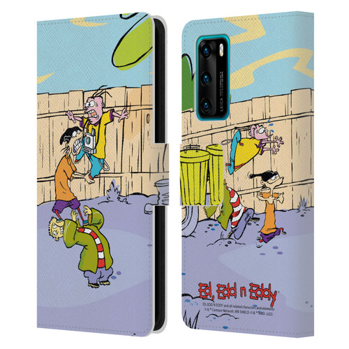 Ed, Edd, n Eddy Graphics Characters Leather Book Wallet Case Cover For Huawei P40 5G