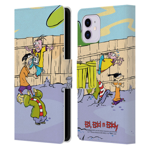 Ed, Edd, n Eddy Graphics Characters Leather Book Wallet Case Cover For Apple iPhone 11