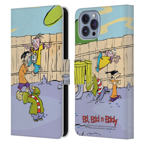Ed, Edd, n Eddy Graphics Characters Leather Book Wallet Case Cover For Apple iPhone 14