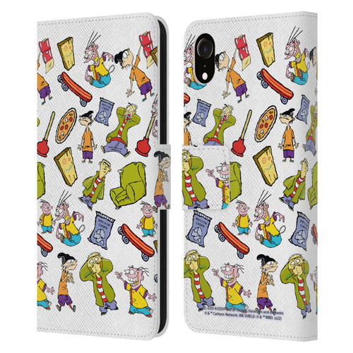 Ed, Edd, n Eddy Graphics Icons Leather Book Wallet Case Cover For Apple iPhone XR