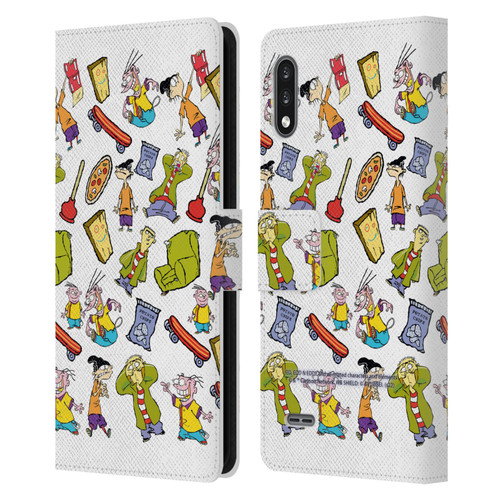 Ed, Edd, n Eddy Graphics Icons Leather Book Wallet Case Cover For LG K22