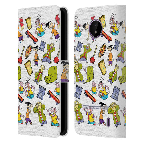 Ed, Edd, n Eddy Graphics Icons Leather Book Wallet Case Cover For Nokia C10 / C20