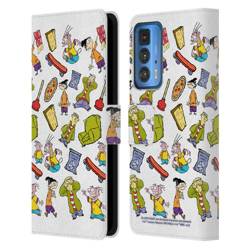 Ed, Edd, n Eddy Graphics Icons Leather Book Wallet Case Cover For Motorola Edge 20 Pro