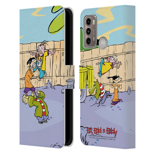 Ed, Edd, n Eddy Graphics Characters Leather Book Wallet Case Cover For Motorola Moto G60 / Moto G40 Fusion