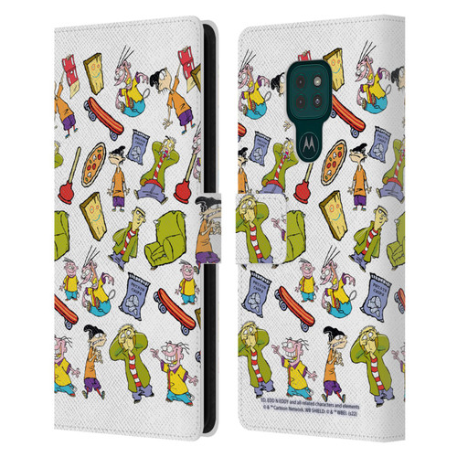 Ed, Edd, n Eddy Graphics Icons Leather Book Wallet Case Cover For Motorola Moto G9 Play