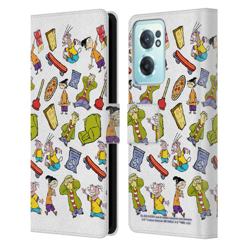 Ed, Edd, n Eddy Graphics Icons Leather Book Wallet Case Cover For OnePlus Nord CE 2 5G