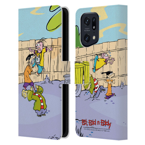Ed, Edd, n Eddy Graphics Characters Leather Book Wallet Case Cover For OPPO Find X5 Pro
