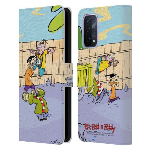 Ed, Edd, n Eddy Graphics Characters Leather Book Wallet Case Cover For OPPO A54 5G