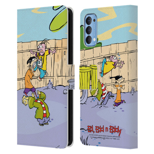 Ed, Edd, n Eddy Graphics Characters Leather Book Wallet Case Cover For OPPO Reno 4 5G