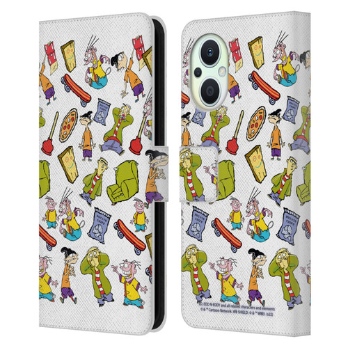 Ed, Edd, n Eddy Graphics Icons Leather Book Wallet Case Cover For OPPO Reno8 Lite