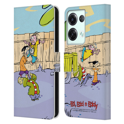 Ed, Edd, n Eddy Graphics Characters Leather Book Wallet Case Cover For OPPO Reno8 Pro