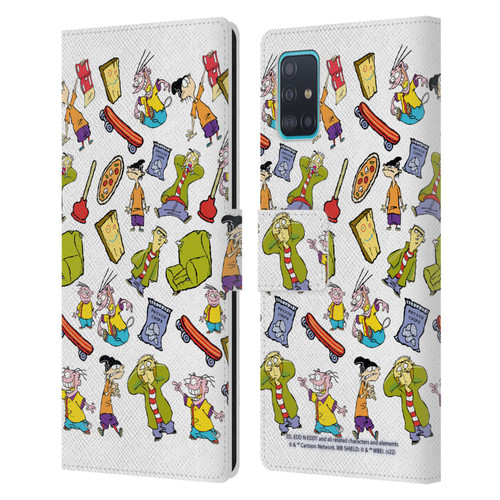 Ed, Edd, n Eddy Graphics Icons Leather Book Wallet Case Cover For Samsung Galaxy A51 (2019)