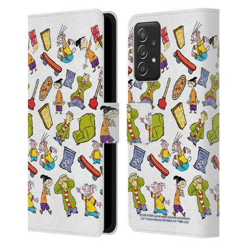 Ed, Edd, n Eddy Graphics Icons Leather Book Wallet Case Cover For Samsung Galaxy A52 / A52s / 5G (2021)